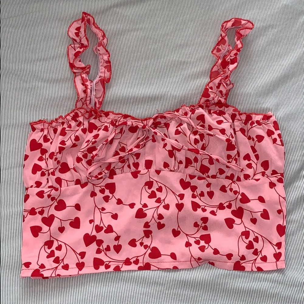 Heart cropped blouse